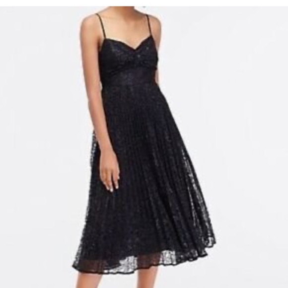 Metallic Lace Pleated Midi Cocktail Party Fancied Frock by J.Crew (NWT) - Picture 2 of 12